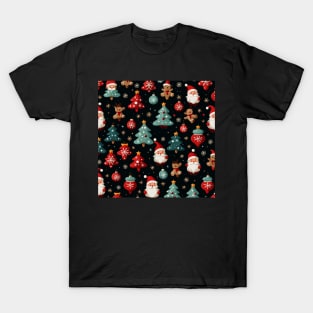 It's  time for cute Christmas patterns with Santa claus T-Shirt